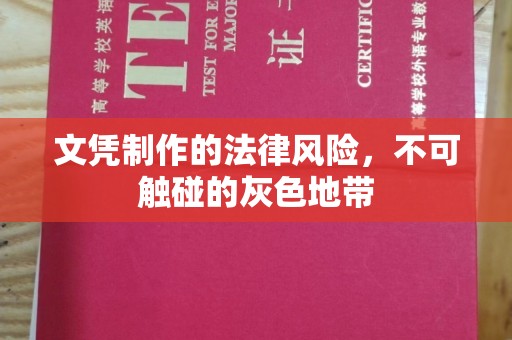 大丰文凭制作的法律风险，不可触碰的灰色地带